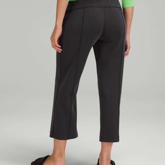 Lululemon Softstreme High-Rise Straight Leg Crop Pants Black/Charcoal Gray Sz 16 - Picture 4 of 15